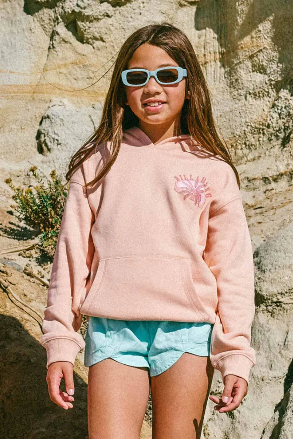 Billabong Youth Feelin’ Free Sweatshirt for Girls in Soft Peach | BSSIB20S-638 sold by Glik’s product image thumbnail 2