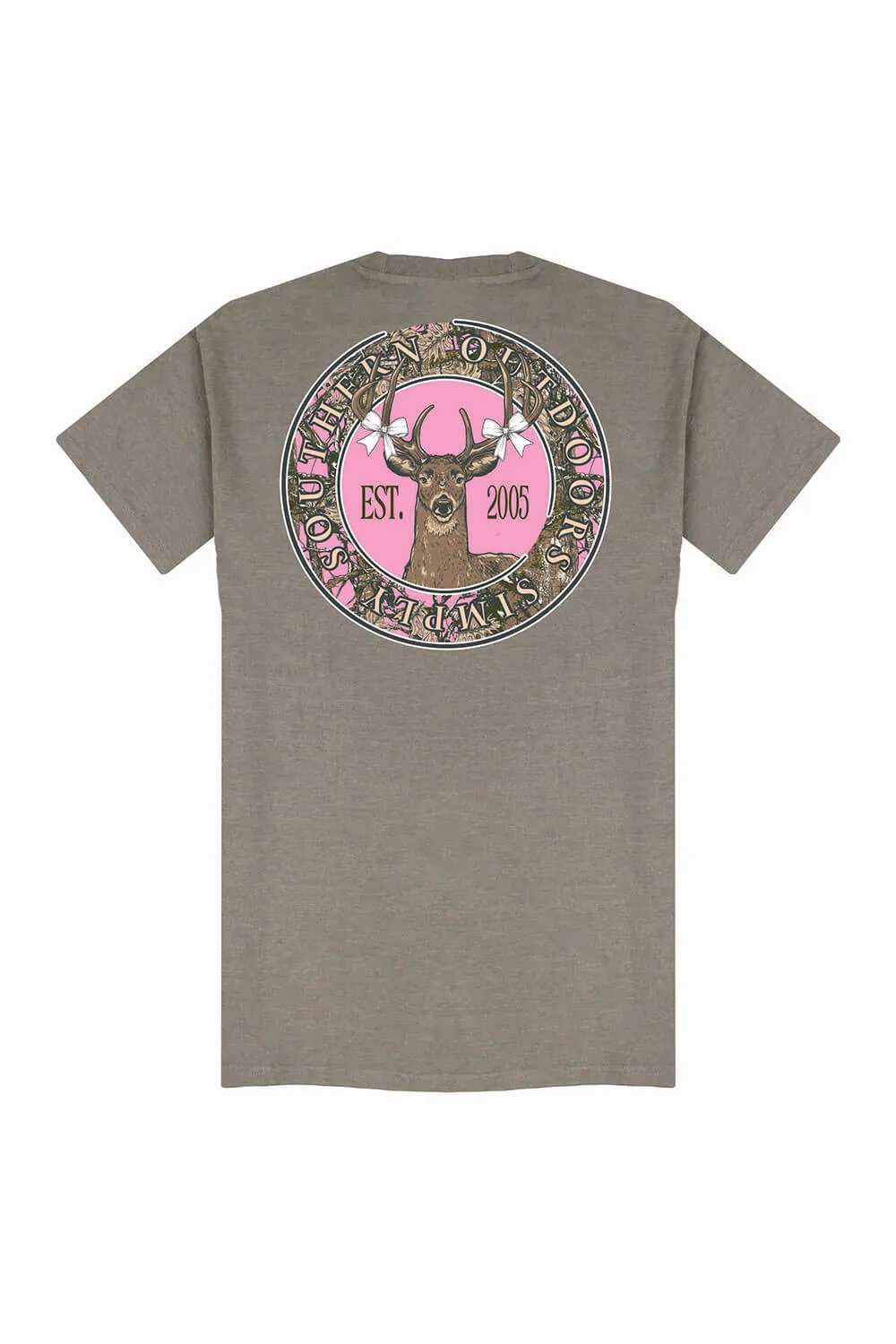 Simply Southern Youth Deer Bow T-Shirt for Women in Brown | YTH-SS-DEER-DESERTHTHR sold by Glik’s