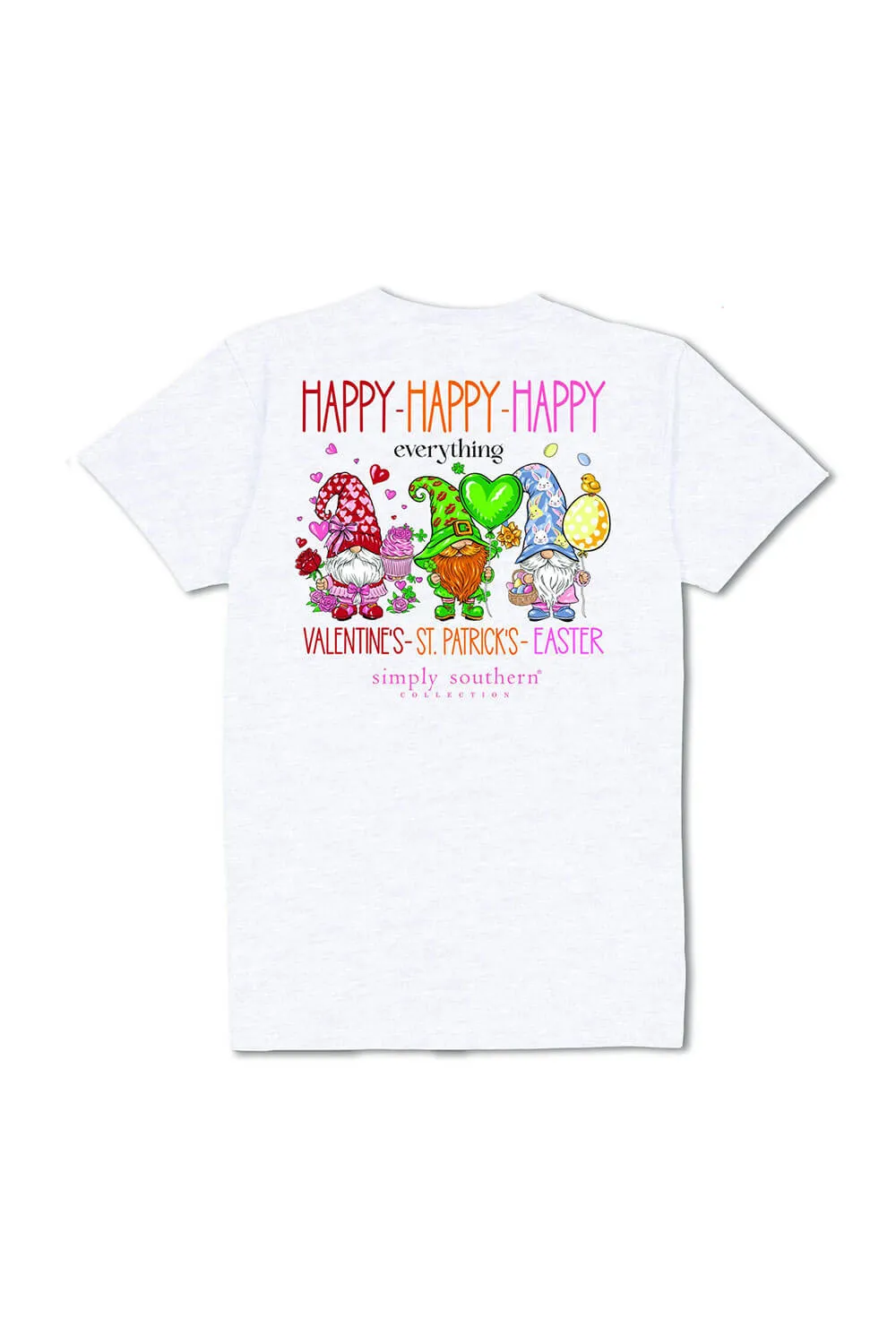 Simply Southern Youth Happy Everything T-Shirt for Girls in Ash Gray | YTH-SS-HAPPY-ASHGRY sold by Glik’s