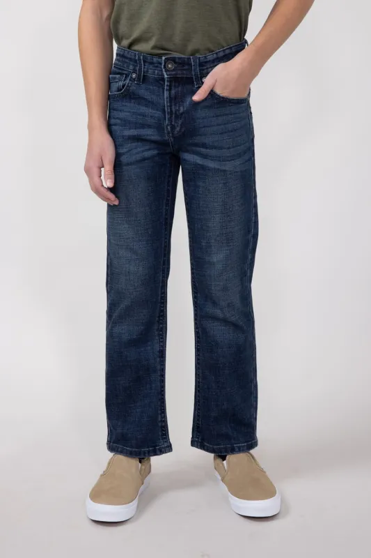 Axel Jeans Boys 8-20 Lincoln New Castle Wash Bootcut Jeans | AXBB0085-NEWCASTLE-DKBLUE sold by Glik’s