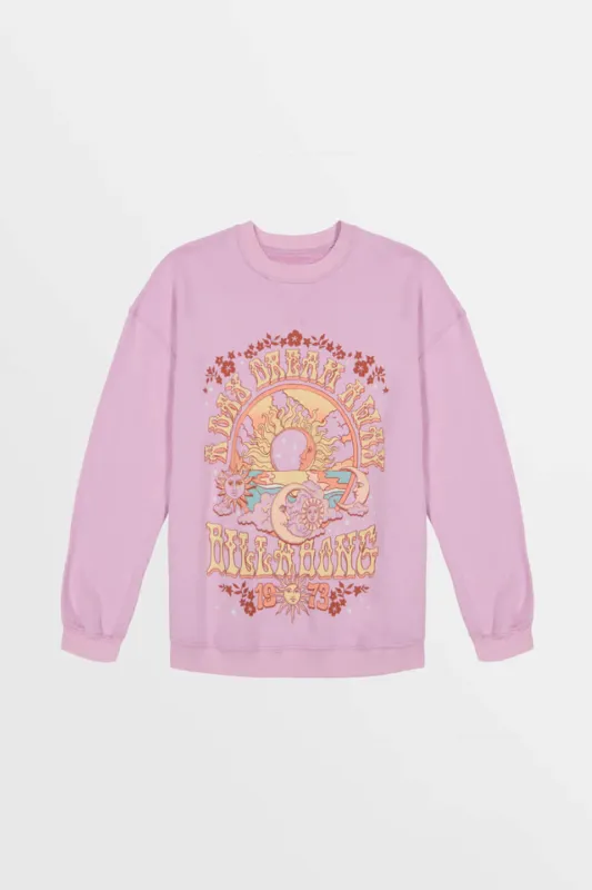 Billabong Youth Day Dreaming Crewneck Sweatshirt for Girls in Lilac Smoke | BSFHB05S-530-LILAC sold by Glik’s