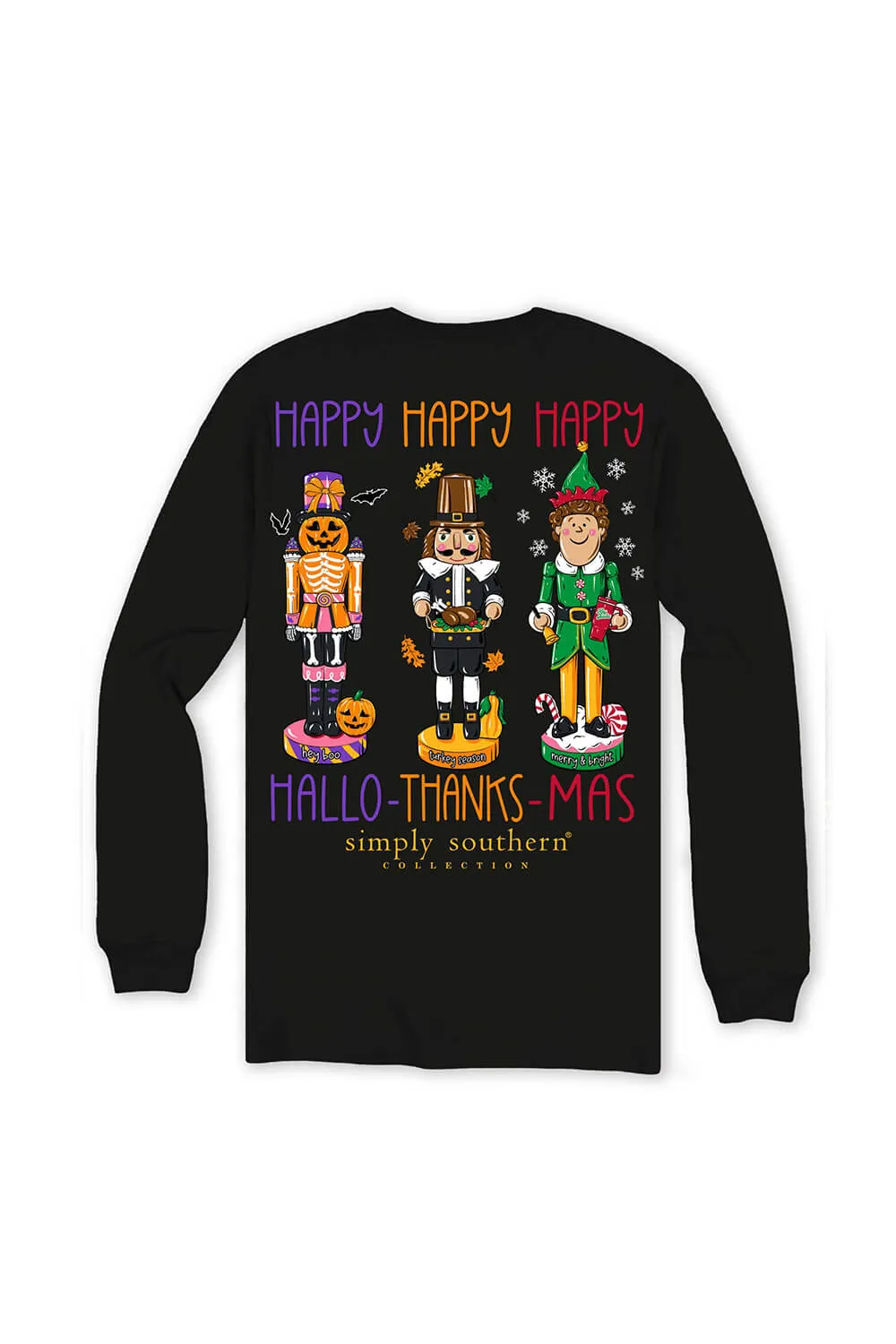 Simply Southern Youth Long Sleeve Happy Everything T-Shirt for Girls in Black | YTH-LS-EVERYTHING-BLACK sold by Glik’s product image thumbnail 3