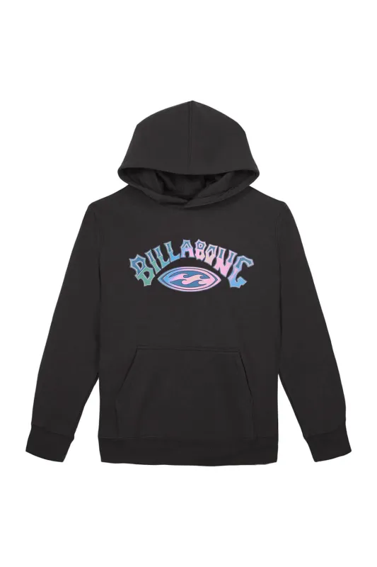 Billabong Youth Arch Wave Graphic Hoodie for Boys in Raven | BSFHB25F-021 sold by Glik’s