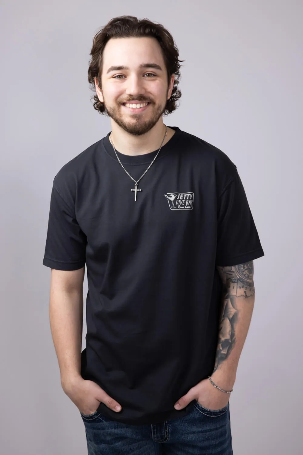 Jetty Dive Bar T-Shirt for Men in Black | S25DIVE-M10001BLK sold by Glik’s product image thumbnail 2