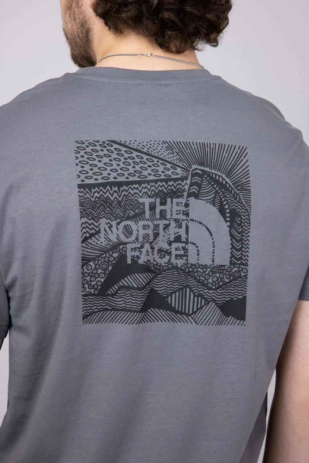 The North Face Celebration Box Graphic T-Shirt for Men in Grey | NF0A87NV-0UZ-GREY sold by Glik’s product image thumbnail 3