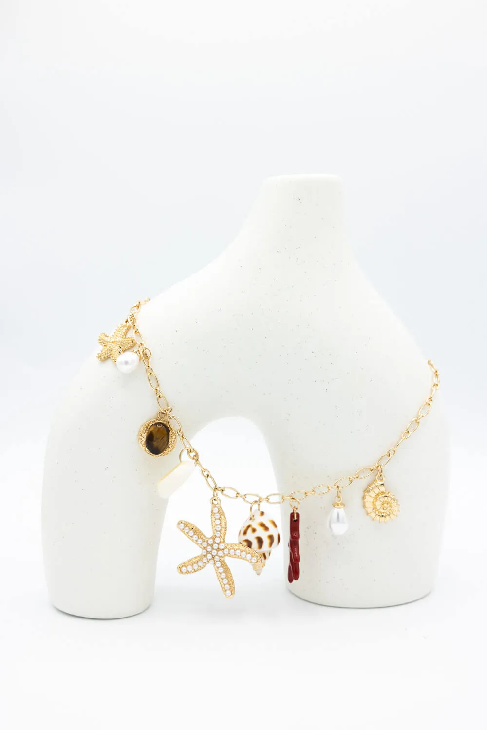 Starfish Charm Necklace in Gold | ENA737GDCRM sold by Glik’s