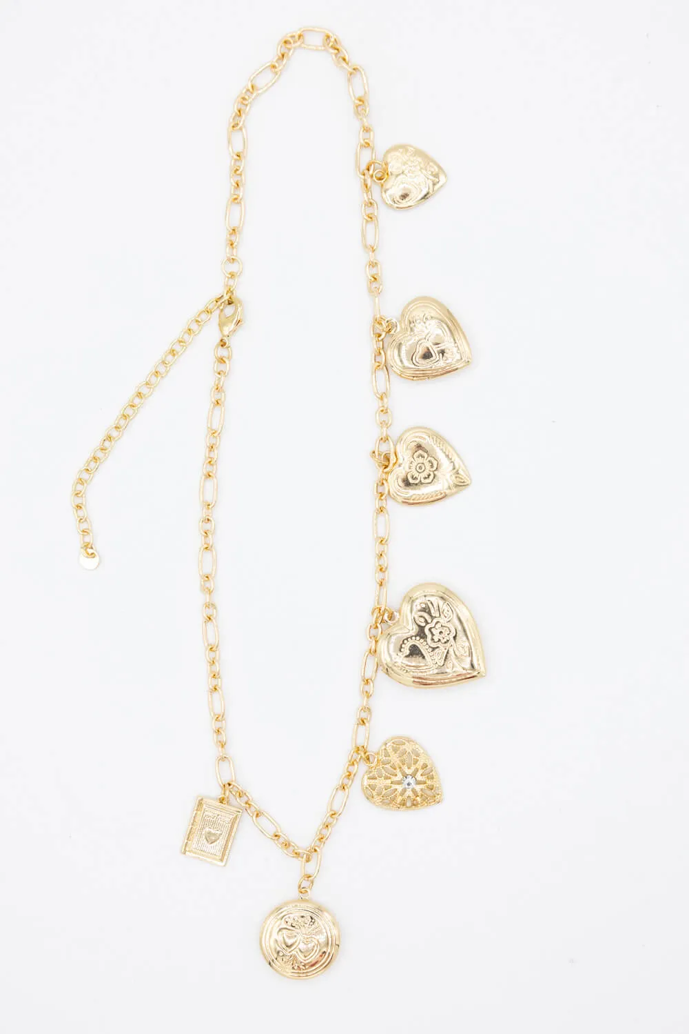 Chunky Locket Charm Necklace in Gold | JNC409GDCRY sold by Glik’s