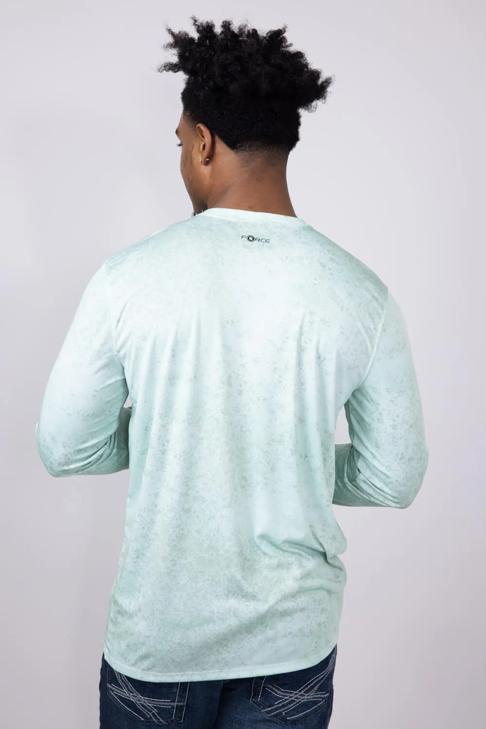 Carhartt Force Sun Defender Lightweight Print Long Sleeve T-Shirt for Men in Green | 106779-HM9-SKY sold by Glik’s product image thumbnail 4