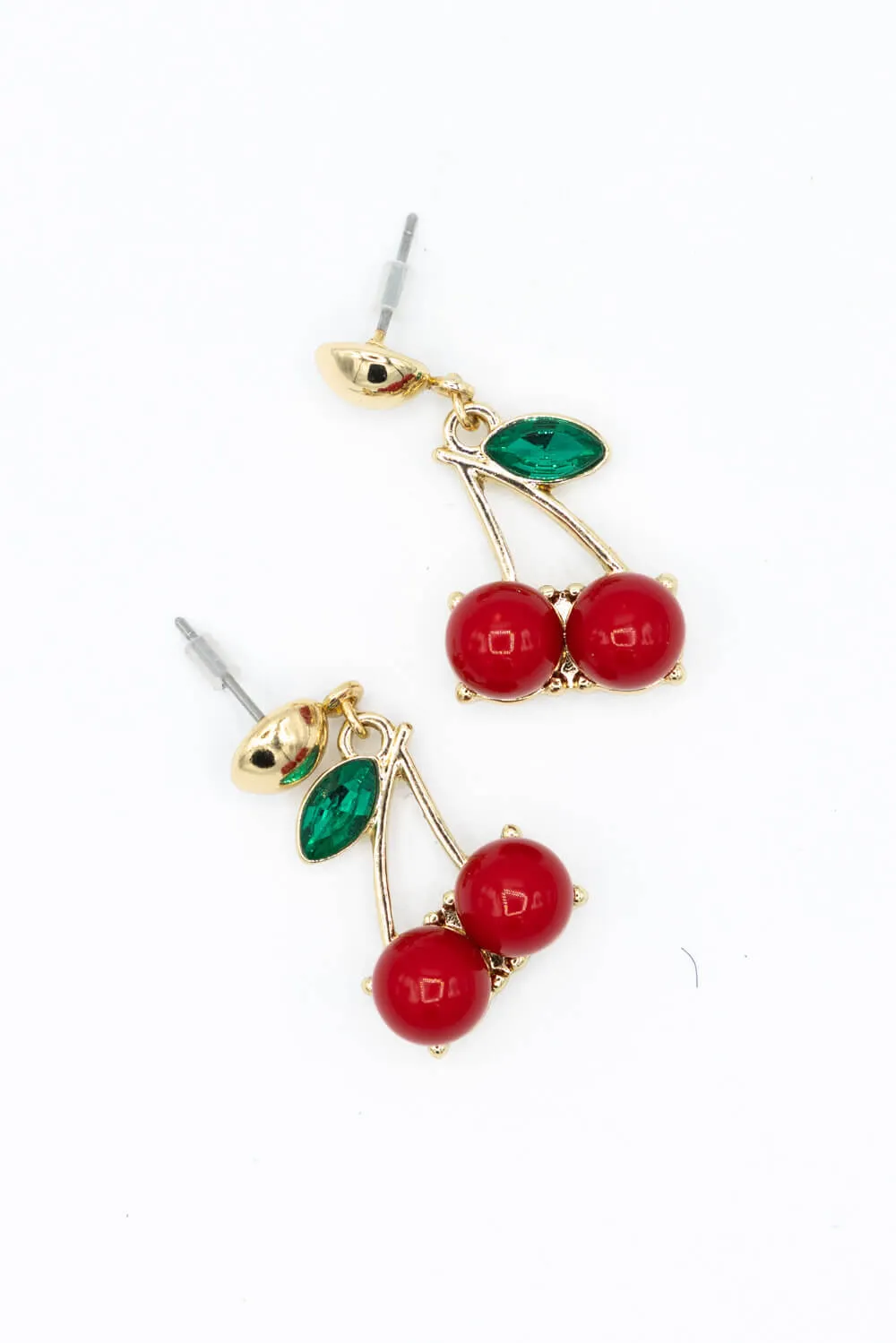 Cherry Drop Earrings in Gold | CEB258-GDMRE sold by Glik’s product image thumbnail 2