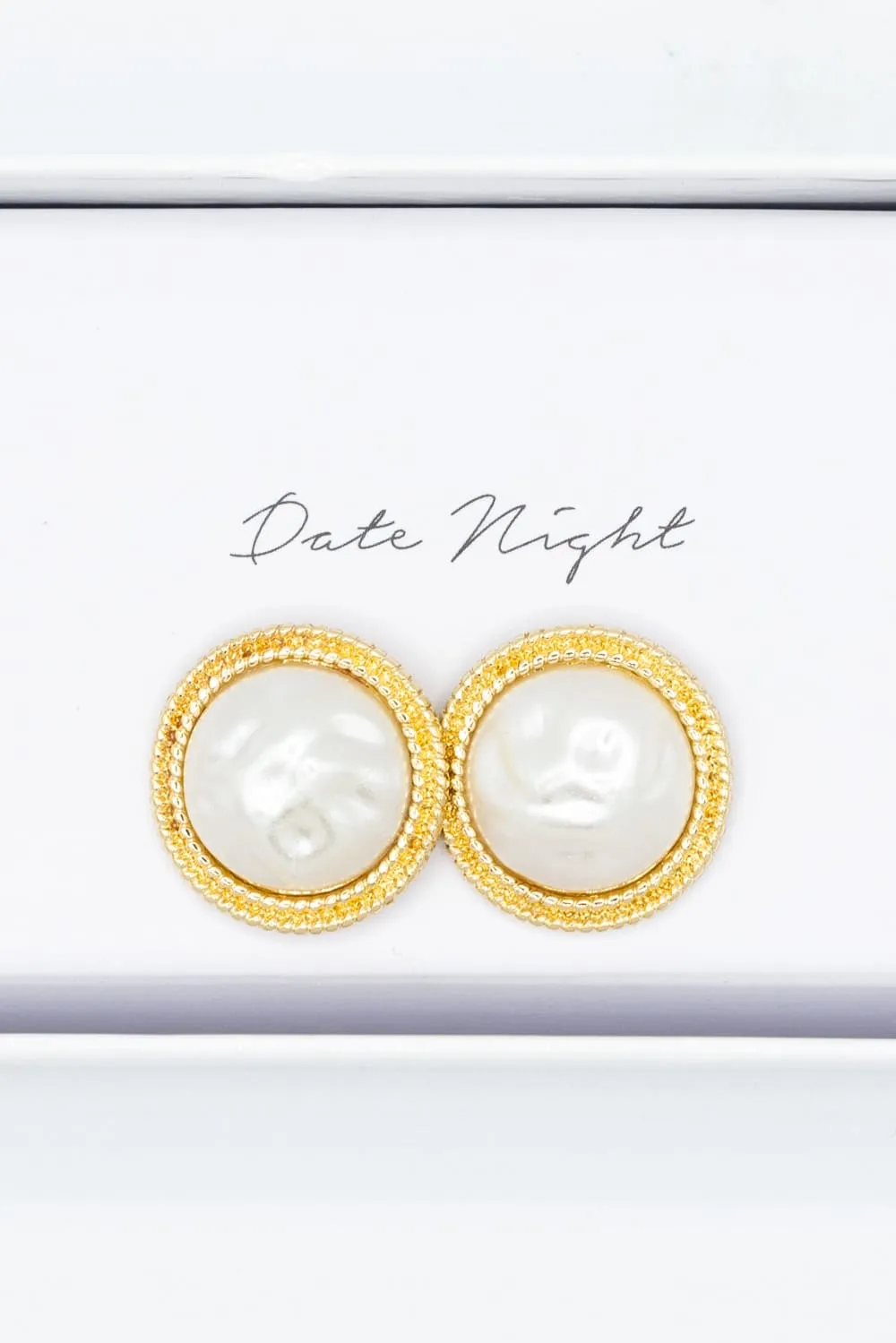 Hammered Pearl Earrings Gift Box Set | ED10141BLUE sold by Glik’s product image thumbnail 2