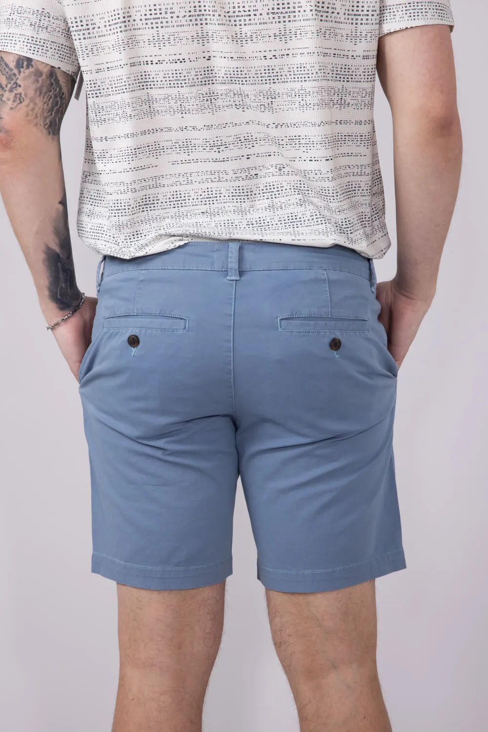 1897 Original 8 Heavy Wash Twill Shorts for Men in Malibu Blue | 5GLX1222-MALIBU BLUE sold by Glik’s product image thumbnail 2
