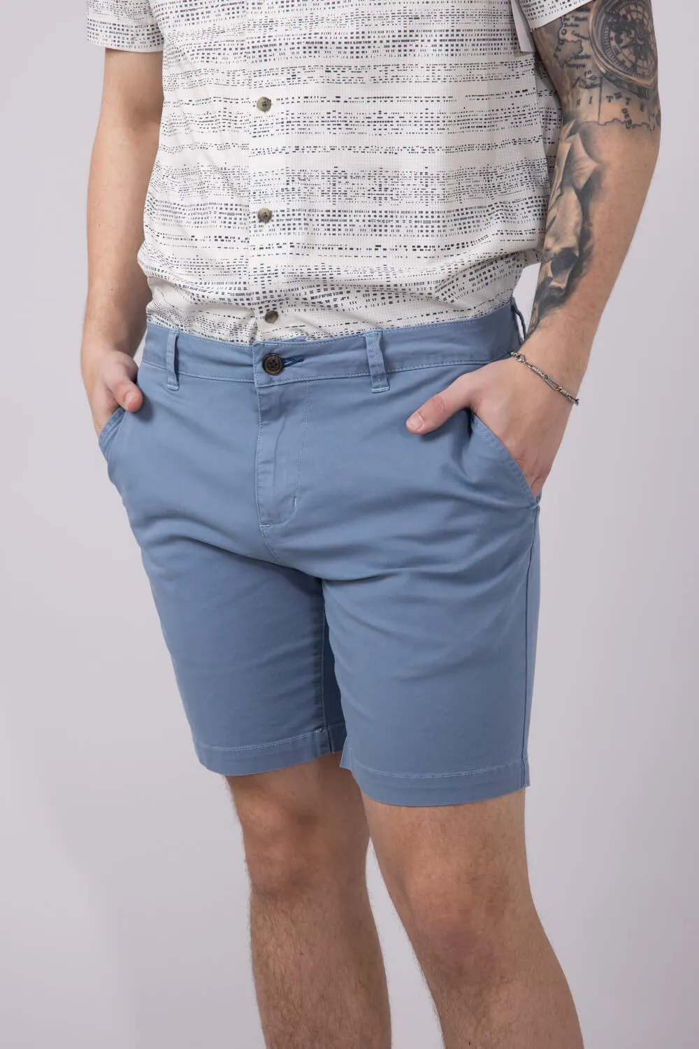 1897 Original 8 Heavy Wash Twill Shorts for Men in Malibu Blue | 5GLX1222-MALIBU BLUE sold by Glik’s product image thumbnail 3