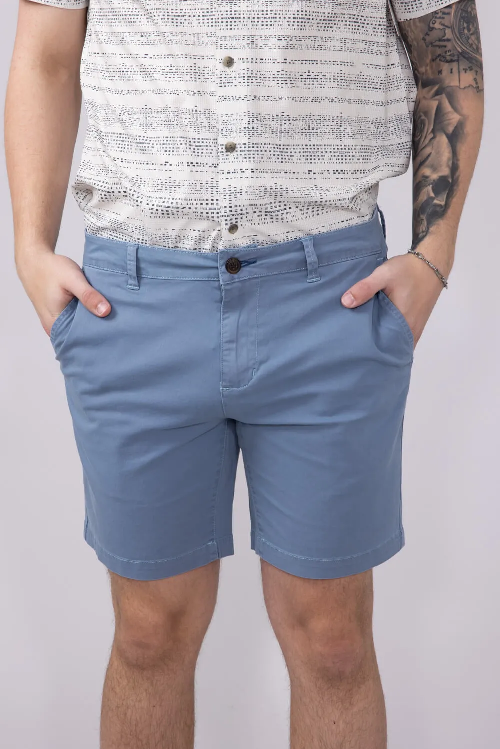 1897 Original 8 Heavy Wash Twill Shorts for Men in Malibu Blue | 5GLX1222-MALIBU BLUE sold by Glik’s