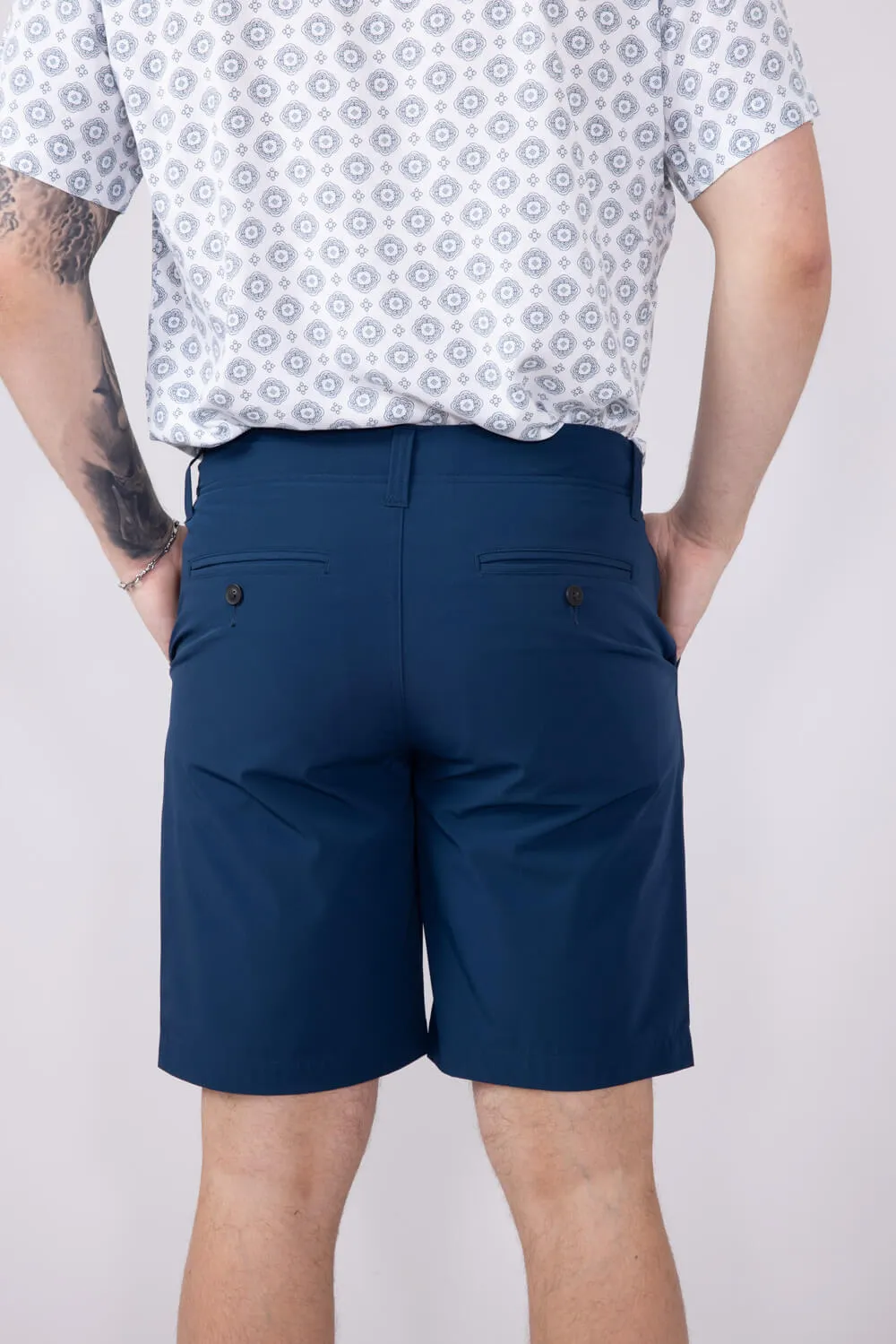 1897 Legends 9” Hydro Flat Front Shorts for Men in Navy | 5GLL1225-NAVY sold by Glik’s product image thumbnail 2