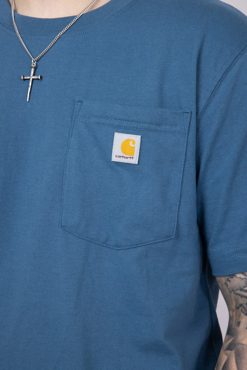 Carhartt Pocket Graphic T-Shirt for Men in Blue | 106760-HK8-STRMBLU sold by Glik’s product image thumbnail 3