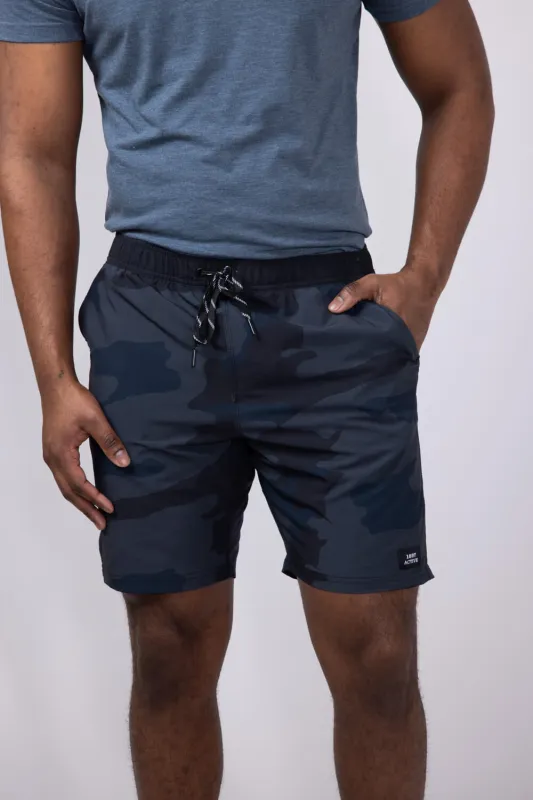 1897 Active Levitate Shorts for Men in Black Camo | STEW51-BLACK CAMO sold by Glik’s