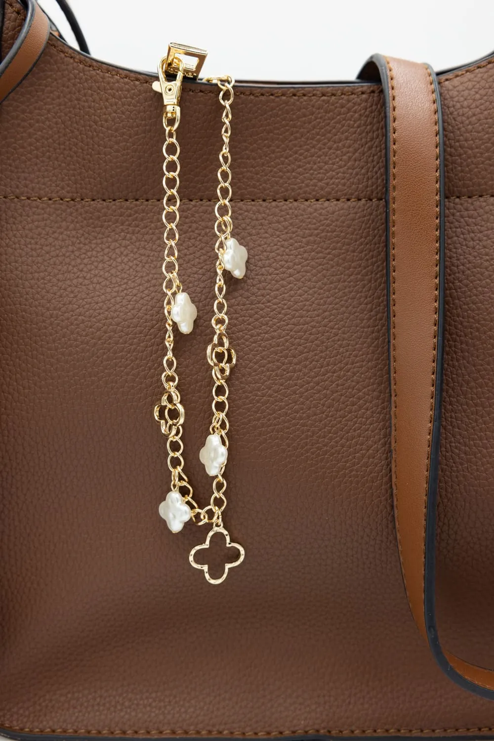 Clover Chain Purse Charm in Gold | JCA045-GDCRM sold by Glik’s