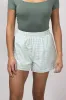 Plaid Boxer Lounge Shorts for Women in Green | PSP1142-GREEN sold by Glik’s