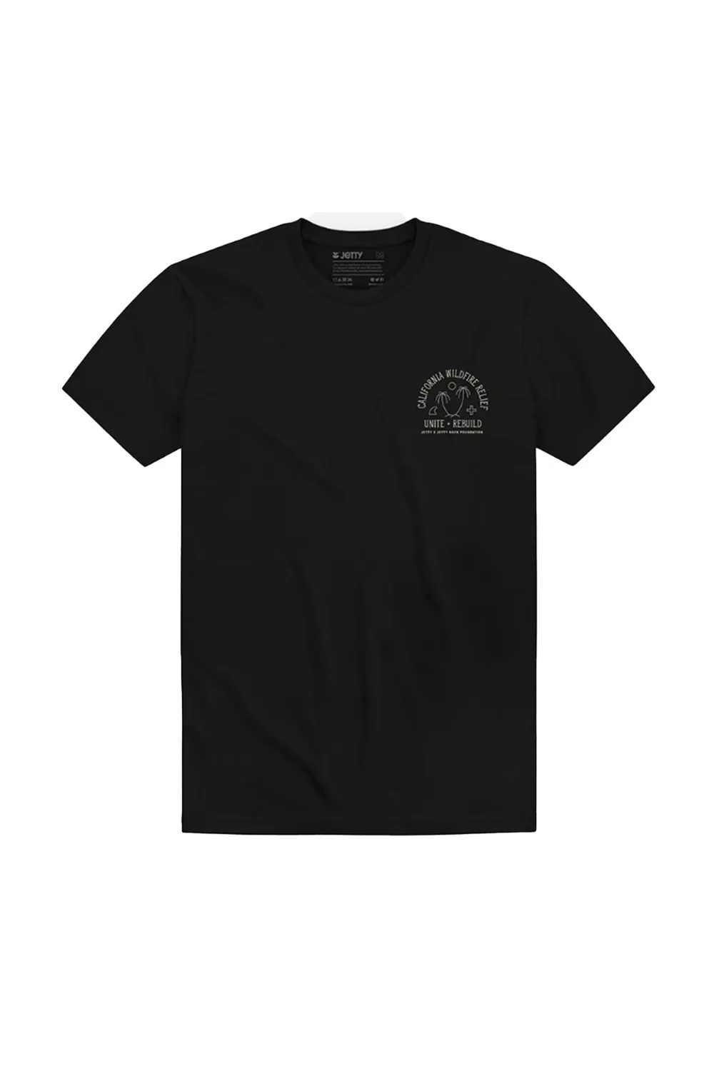 Jetty California Wildfire Relief T-Shirt for Men in Black | SDCALI-MTBLK sold by Glik’s product image thumbnail 2