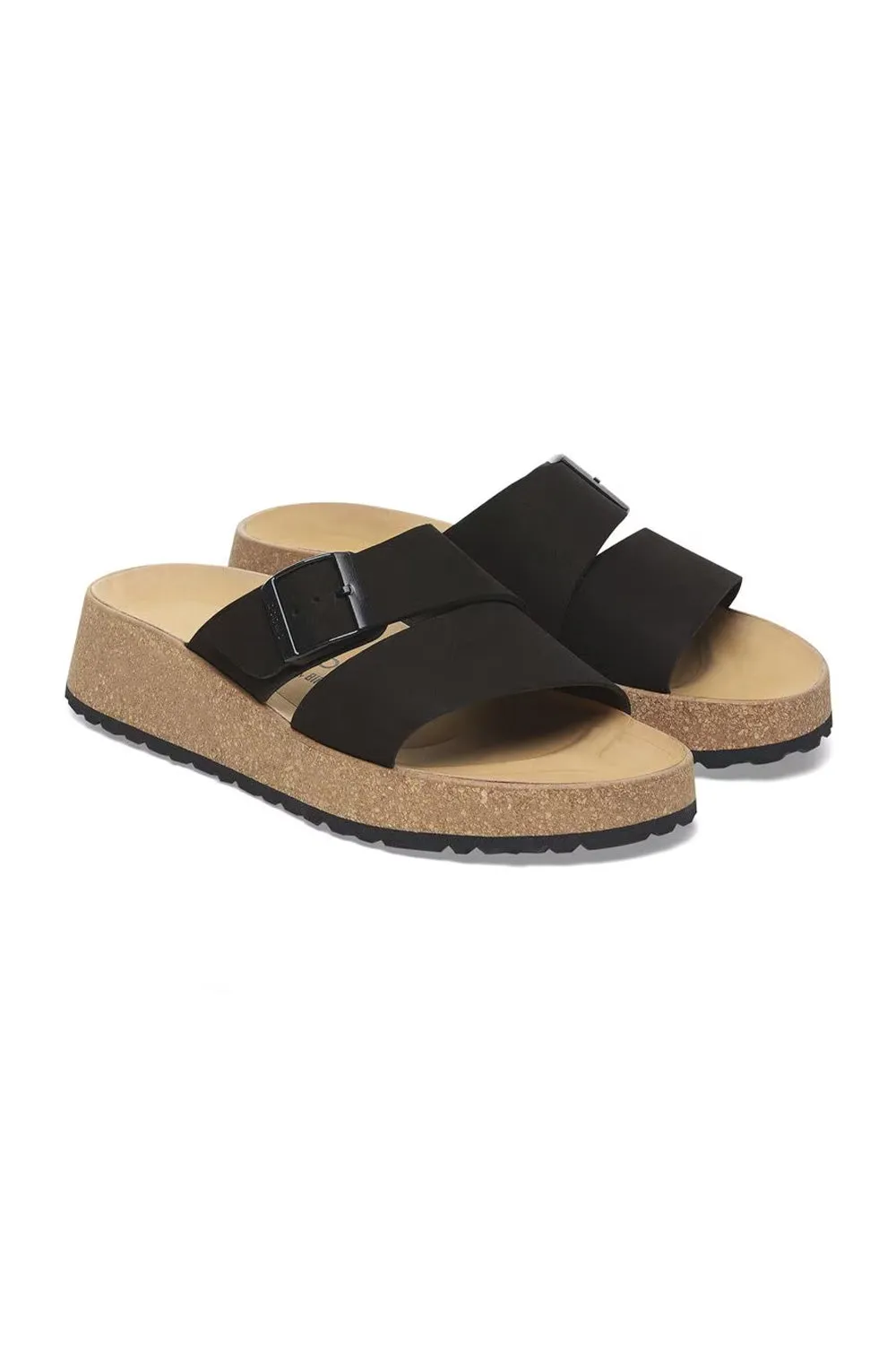 Papillio by Birkenstock Almina Nubuck Sandals for Women in Black | 1029100 sold by Glik’s product image thumbnail 3