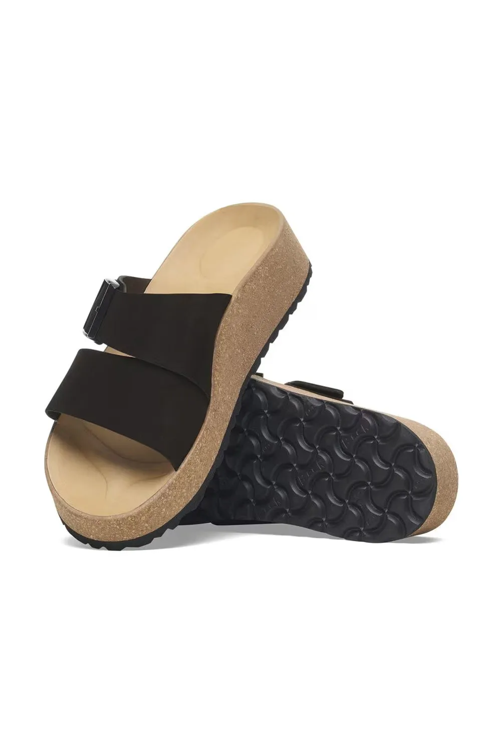 Papillio by Birkenstock Almina Nubuck Sandals for Women in Black | 1029100 sold by Glik’s product image thumbnail 5