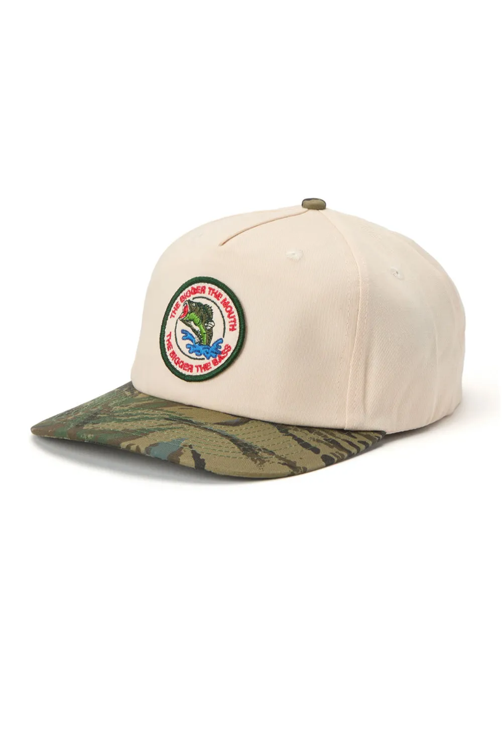 Seager I'm Hooked Snapback Hat for Men in Tan/Camo | MHSP25HOOKCAMO sold by Glik’s