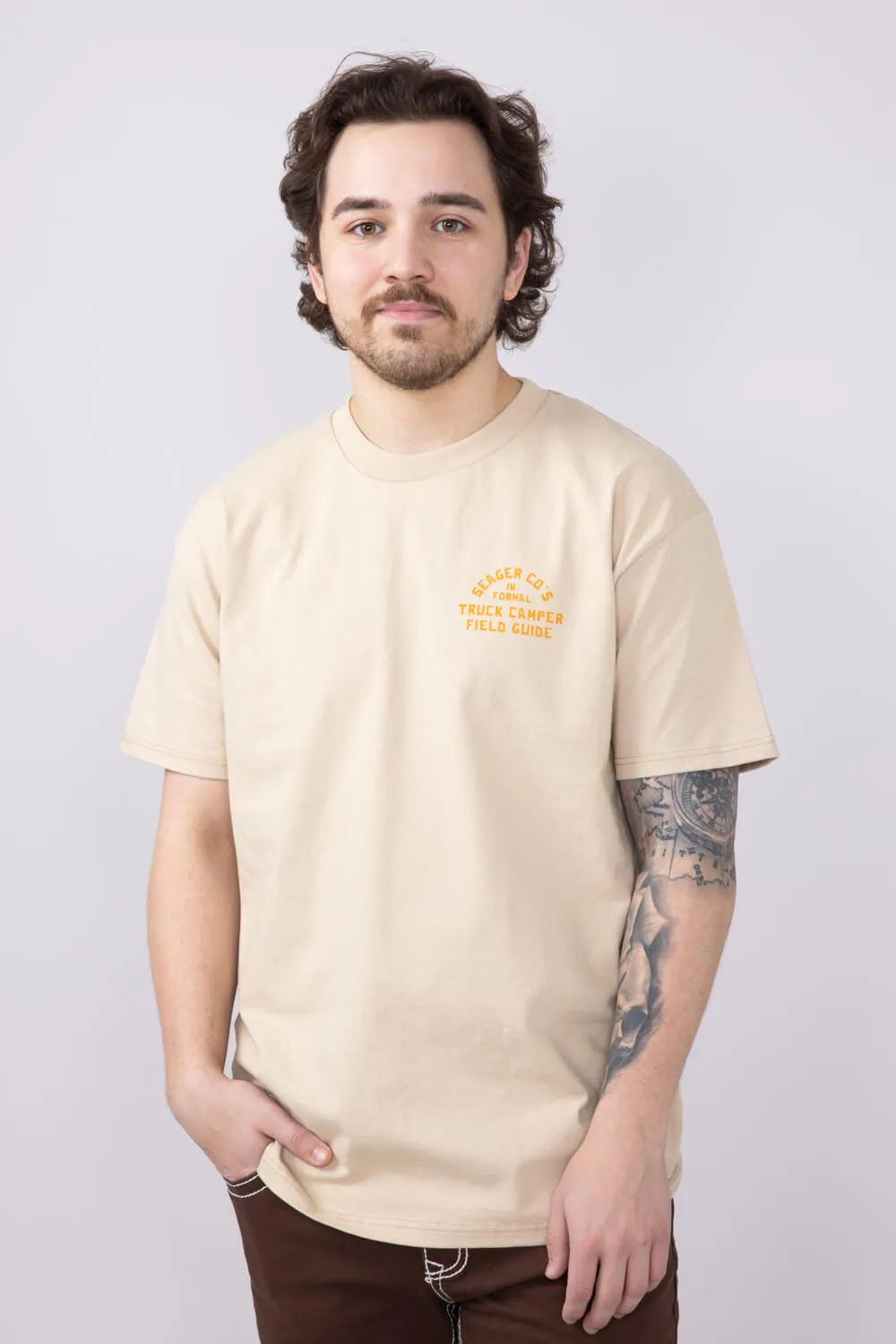 Seager Informal Truck Guide T-Shirt for Men in Cream | MTSP25TGUIDECRM sold by Glik’s product image thumbnail 4