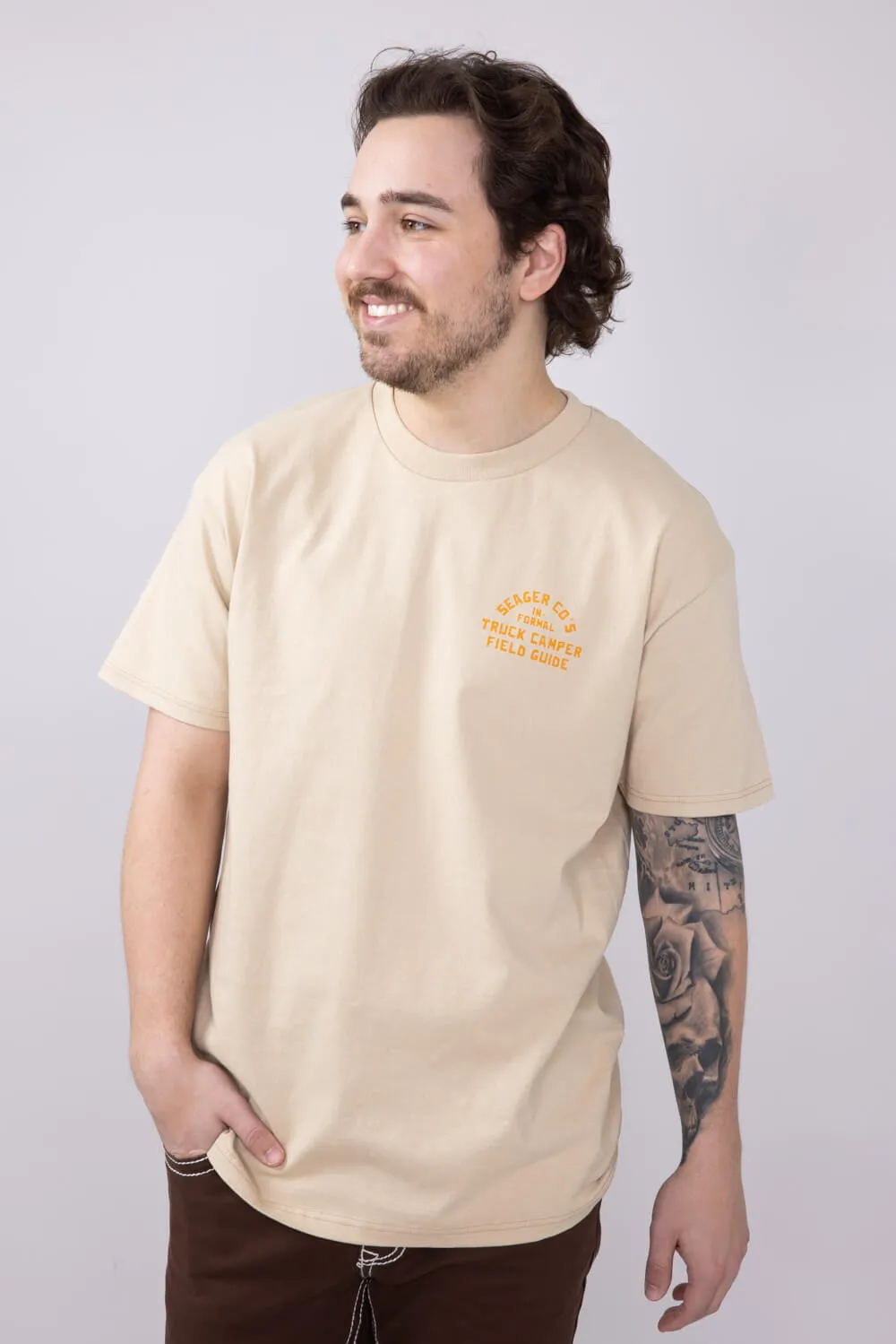 Seager Informal Truck Guide T-Shirt for Men in Cream | MTSP25TGUIDECRM sold by Glik’s product image thumbnail 2