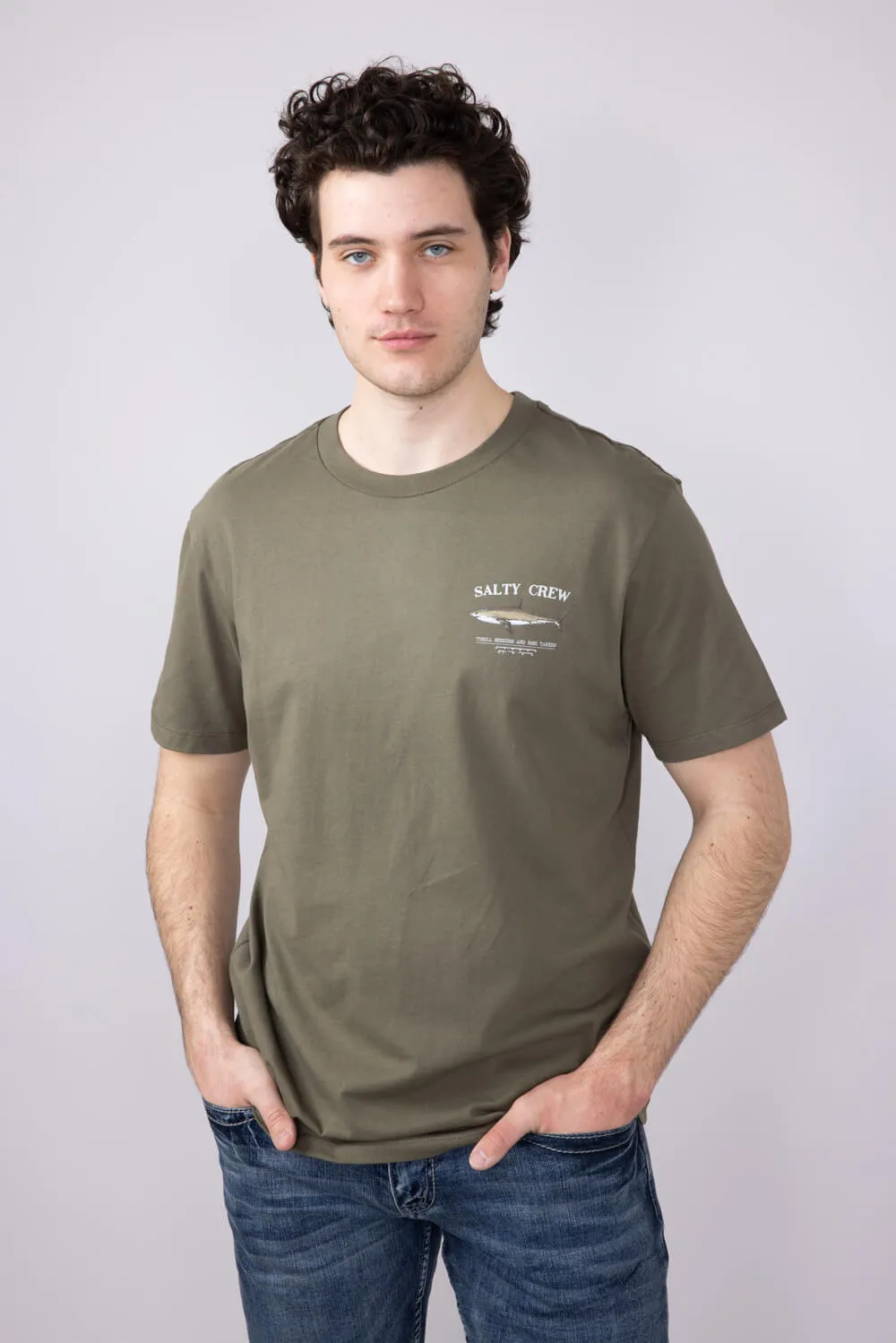 Salty Crew Bruce T-Shirt for Men in Dusty Olive | 20035067-DUSTY OLIVE sold by Glik’s product image thumbnail 2