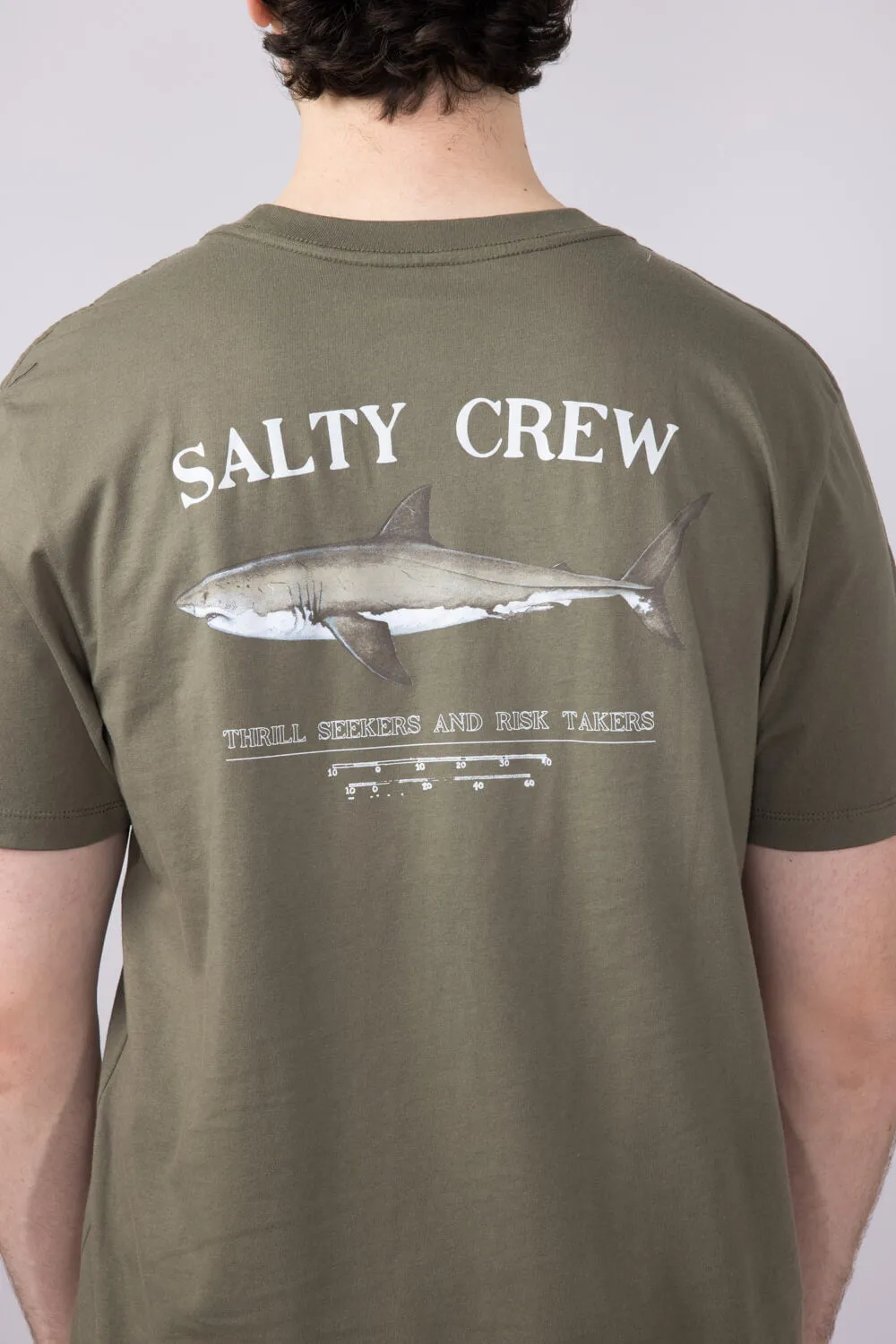Salty Crew Bruce T-Shirt for Men in Dusty Olive | 20035067-DUSTY OLIVE sold by Glik’s product image thumbnail 4