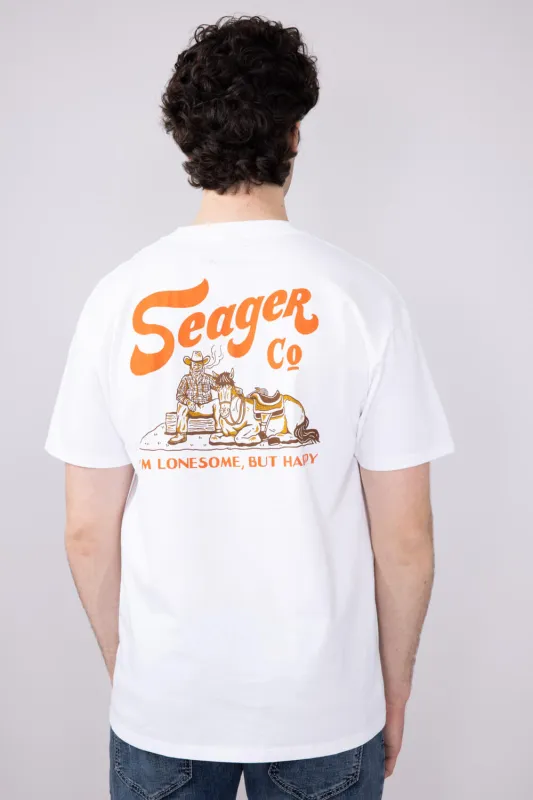 Seager Lonesome T-Shirt for Men in White | MTSP25LONESWHT sold by Glik’s