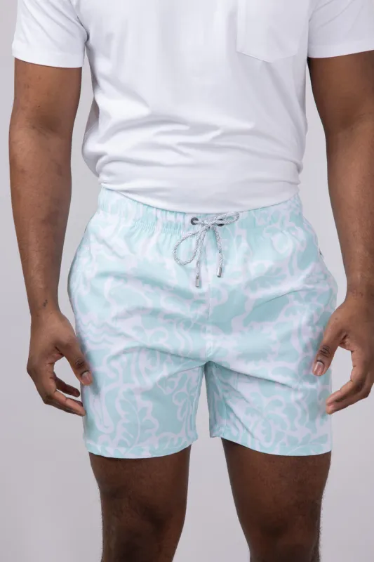Vintage Summer Volley 5” Shorts for Men in Mint | V70803-MINT sold by Glik’s