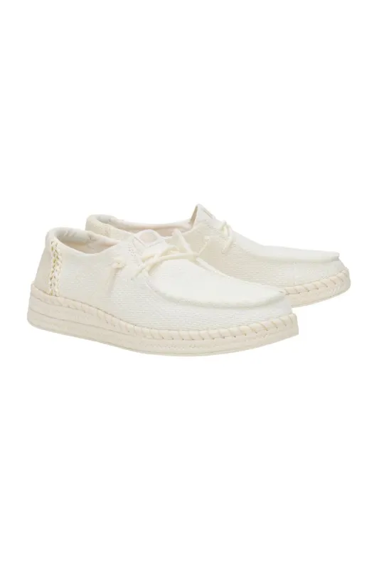HEYDUDE Women’s Wendy Espadrille Woven Shoes in White | 43681-100 sold by Glik’s