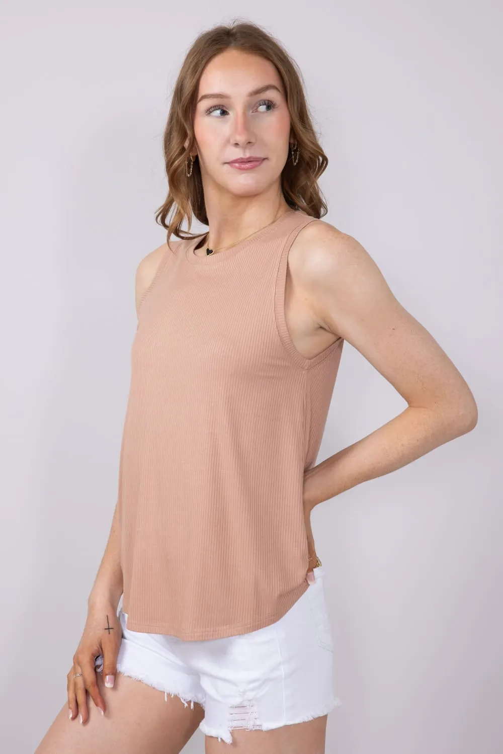 Thread & Supply Euclid Tank Top for Women in Mauve | T1562RSTS-CAFEAULAIT sold by Glik’s product image thumbnail 2