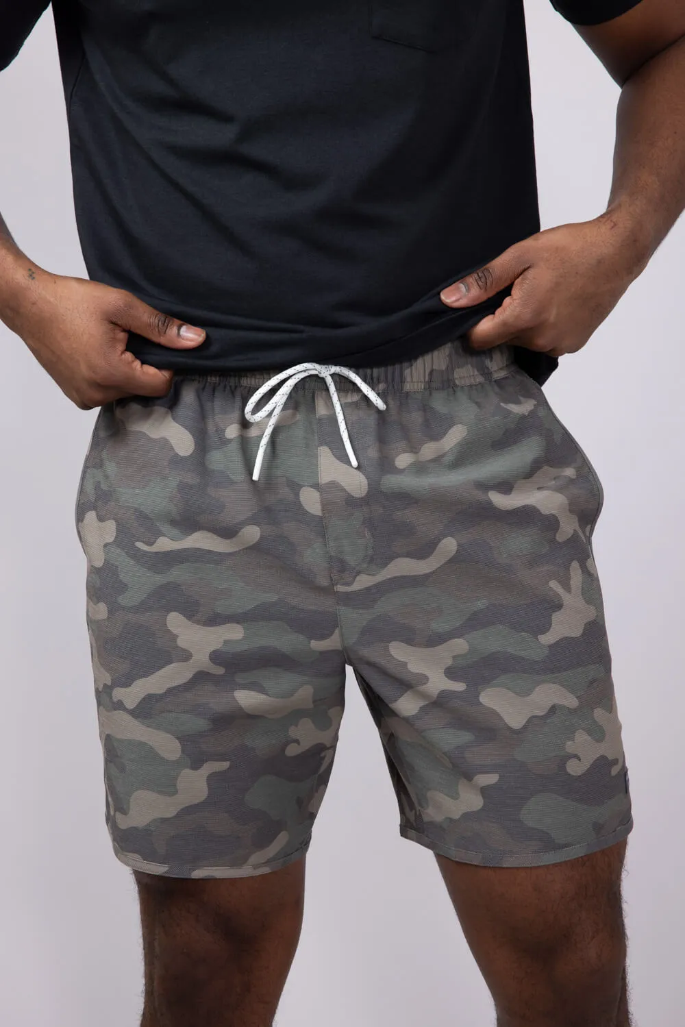 Free Fly Reverb 8" Shorts for Men in Woodland Camo | MRVBS-CAMO sold by Glik’s