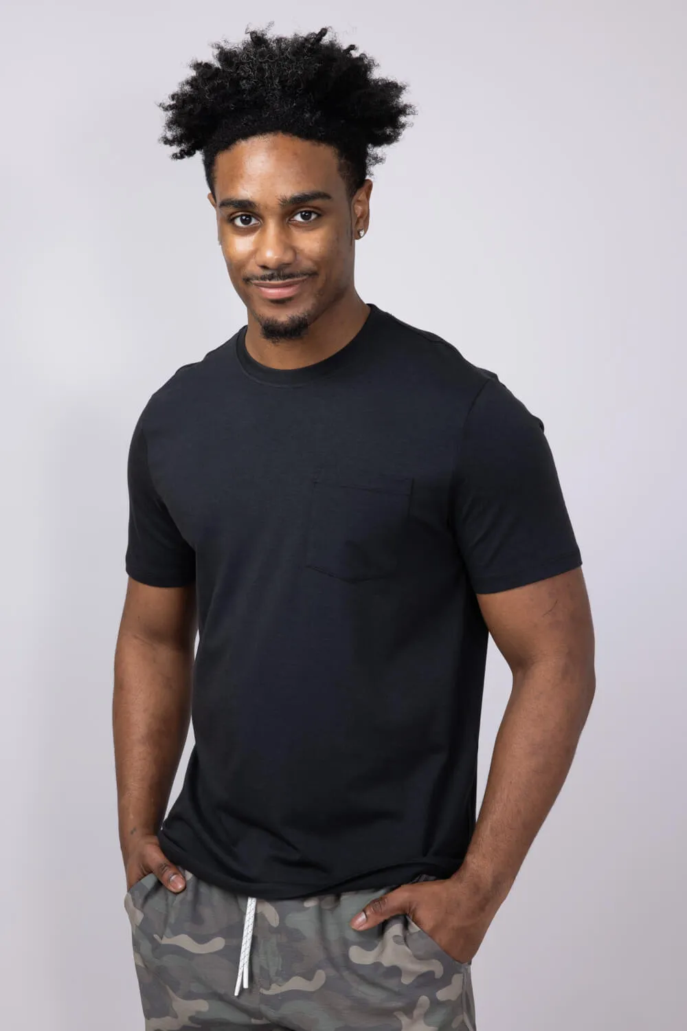 Free Fly Bamboo Current Pocket T-Shirt for Men in Black | MCNPT300-BLK sold by Glik’s product image thumbnail 3