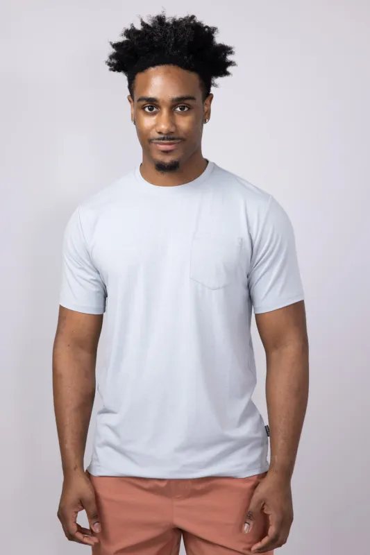 Free Fly Bamboo Flex Pocket T-Shirt for Men in Heather Grey | MFT110-HEATHERGRAY sold by Glik’s