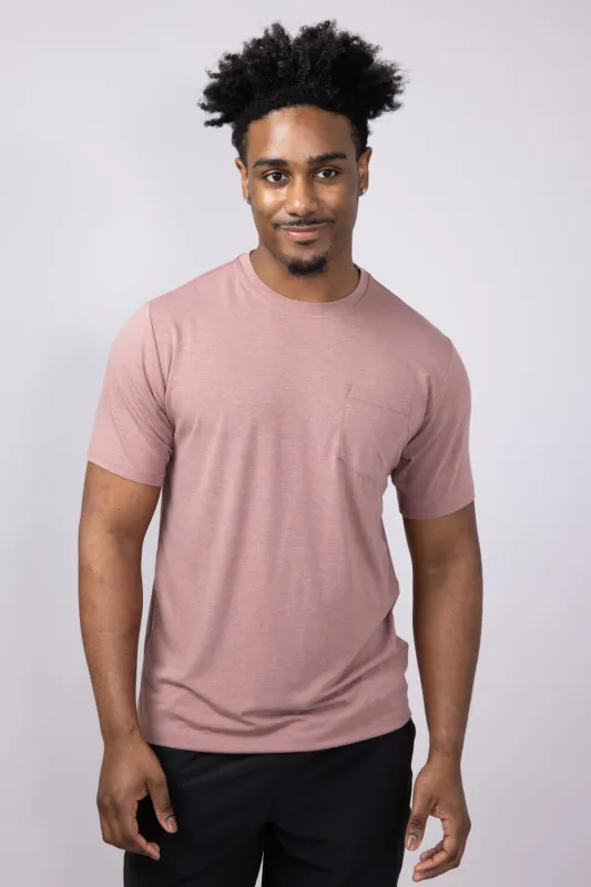 Free Fly Bamboo Flex Pocket T-Shirt for Men in Brick | MFT602-BRICK sold by Glik’s