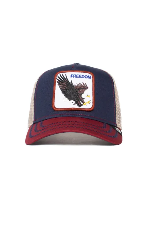 Goorin Bros Freedom Eagle Trucker Hat for Men in Navy | 101-0384-IND-O/S sold by Glik’s
