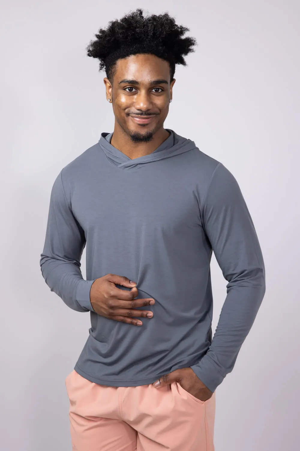 Free Fly Elevate Lightweight Hoodie for Men in Smoke | MELW-327-SMOKE sold by Glik’s