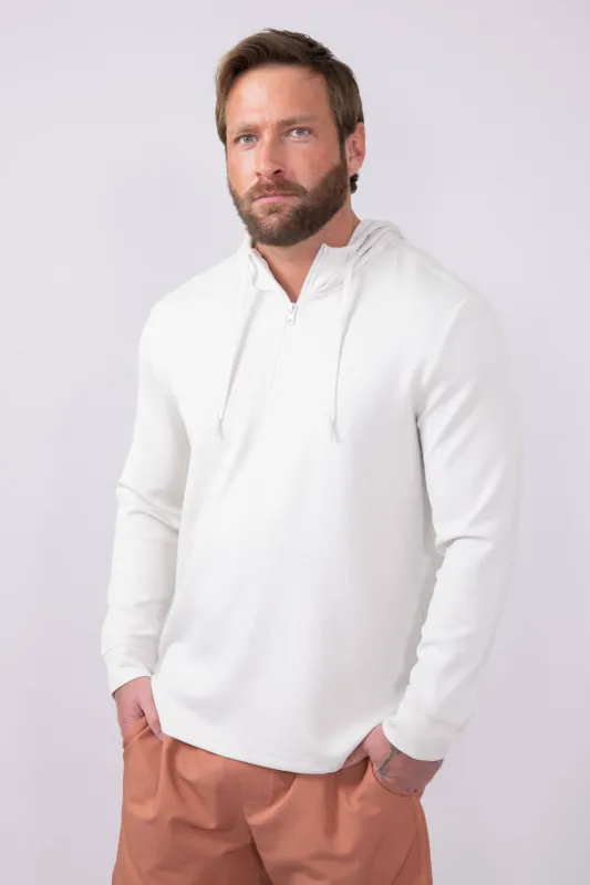 Vintage Summer Performance Cloud Hooded Pullover for Men in Khaki | V44804-KHAKI sold by Glik’s