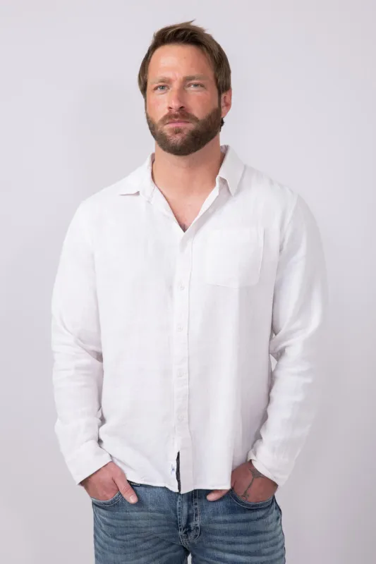 Vintage Summer Linen Button Up Shirt for Men in Sand | V62808-SAND sold by Glik’s