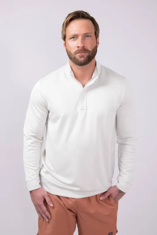 Vintage Summer Performance Q-Zip Fleece for Men in Khaki | V45808-KHAKI sold by Glik’s