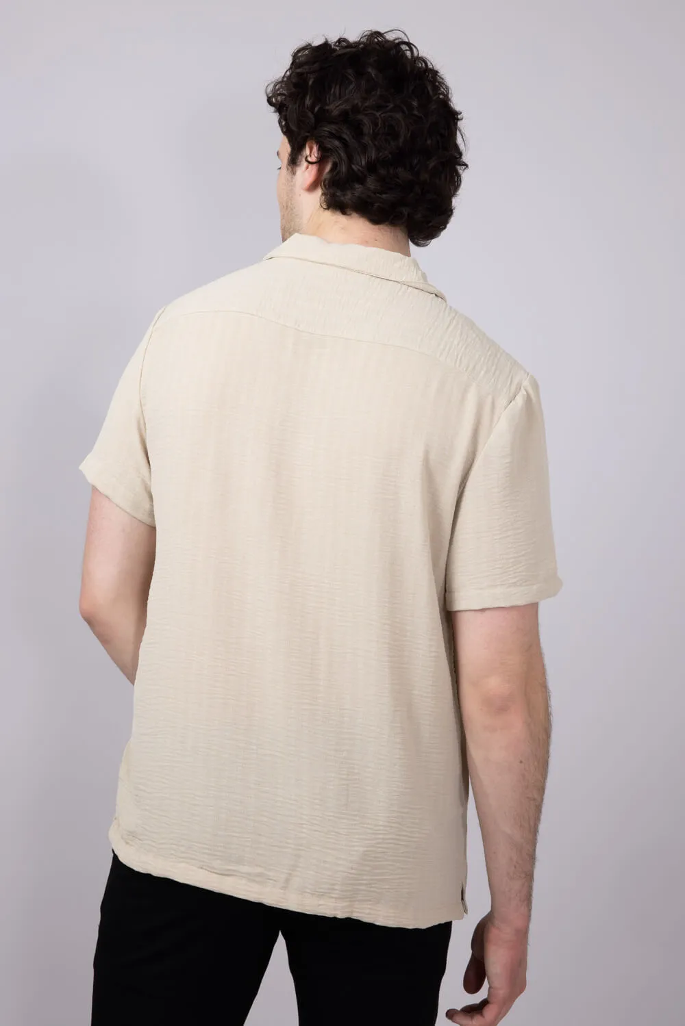 Textured Button Up Shirt for Men in Sand | CVS-8499 SAND sold by Glik’s product image thumbnail 2