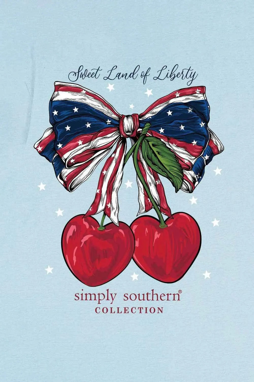 Simply Southern Youth Land Of Liberty T-Shirt for Girls in Ice | YTH-SS-SWEET-ICE sold by Glik’s product image thumbnail 3