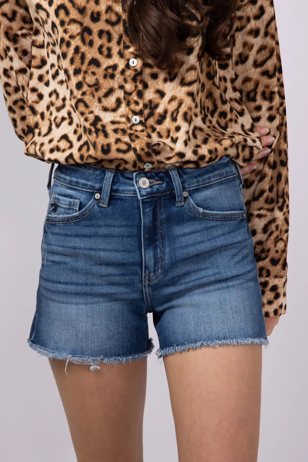 KanCan High Rise Dark Denim Shorts for Women | KC9212D sold by Glik’s product image thumbnail 4