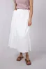 Tiered Gauze Drawstring Midi Skirt for Women in White | NS50130-WHITE sold by Glik’s