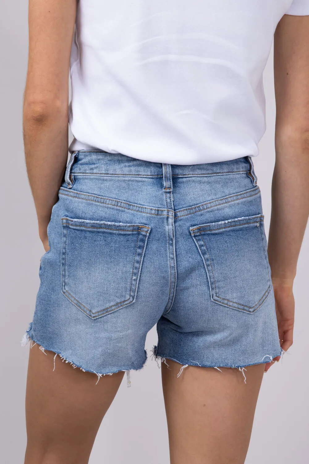 Mica High Rise Cut Off Denim Shorts for Women | MDP-H3043R sold by Glik’s product image thumbnail 2