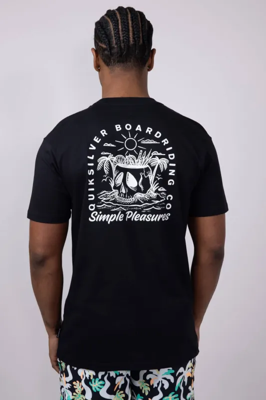 Quiksilver Simple Pleasures T-Shirt for Men in Black | QSM15ST106-BLK made by Glik’s