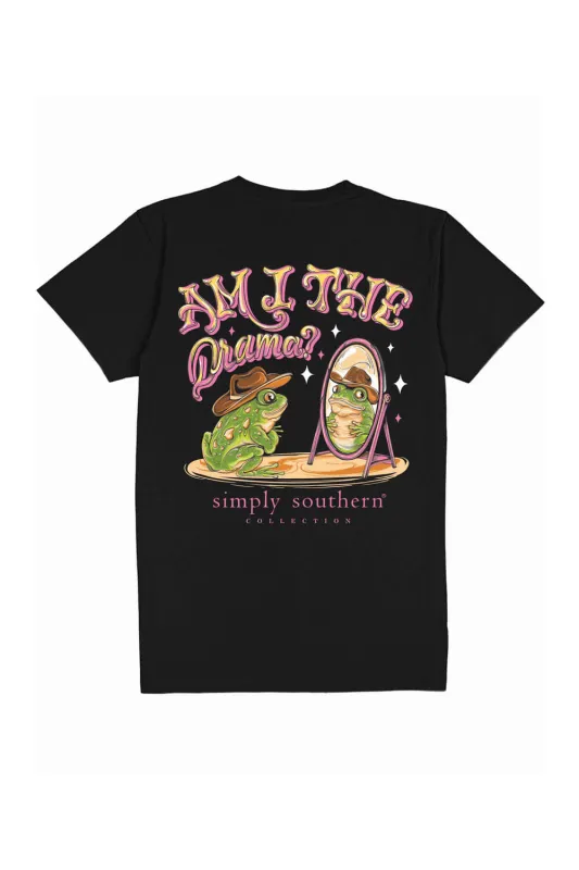 Simply Southern Plus Size Drama T-shirt for Women in Black| EXT-SS-DRAMA-BLACK sold by Glik’s